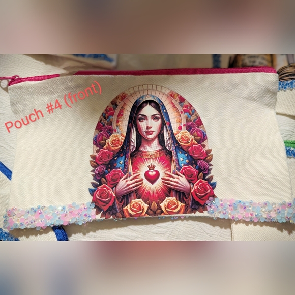 NWT π₯° handmade cotton canvas ππ Catholic/Christian pouch: choice 1/8 π΅ firm! - Picture 6 of 12